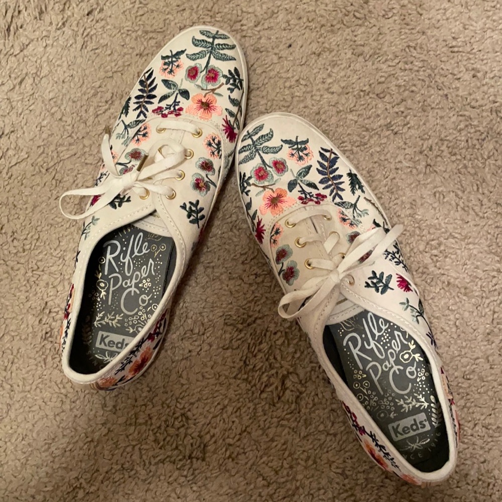 Rifle Paper Co. Embroidered Keds
